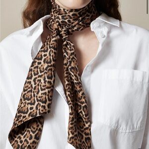 NWT Jcrew silk leopard scarf